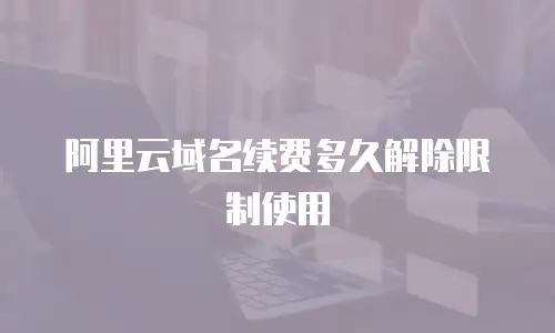 阿里云域名续费多久解除限制使用
