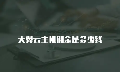 天翼云主机佣金是多少钱