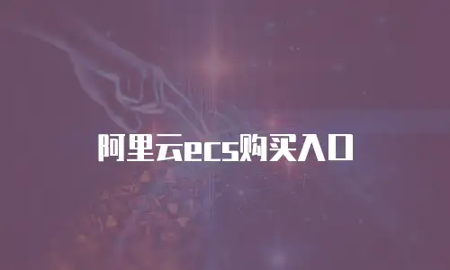 阿里云ecs购买入口