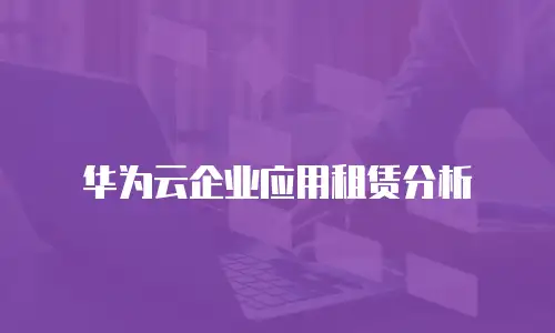 华为云企业应用租赁分析