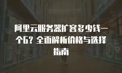 阿里云服务器扩容多少钱一个G？全面解析价格与选择指南