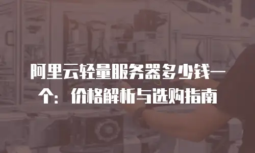 阿里云轻量服务器多少钱一个：价格解析与选购指南