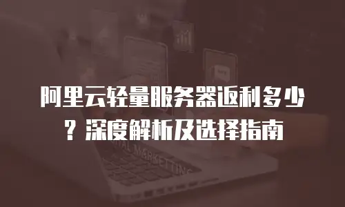 阿里云轻量服务器返利多少？深度解析及选择指南