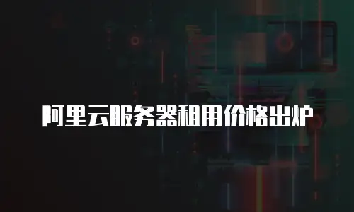 阿里云服务器租用价格出炉