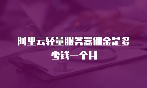 阿里云轻量服务器佣金是多少钱一个月