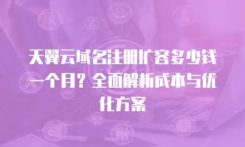 天翼云域名注册扩容多少钱一个月？全面解析成本与优化方案  