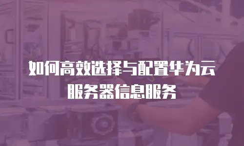 如何高效选择与配置华为云服务器信息服务