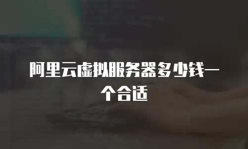 阿里云虚拟服务器多少钱一个合适