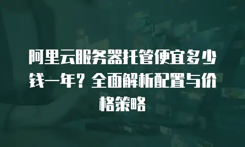阿里云服务器托管便宜多少钱一年？全面解析配置与价格策略