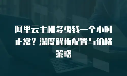阿里云主机多少钱一个小时正常？深度解析配置与价格策略