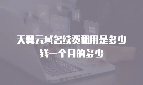 天翼云域名续费租用是多少钱一个月的多少