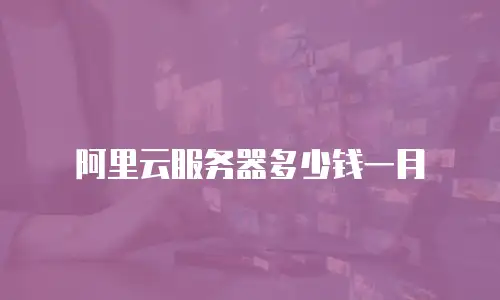 阿里云服务器多少钱一月