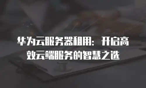 华为云服务器租用：开启高效云端服务的智慧之选