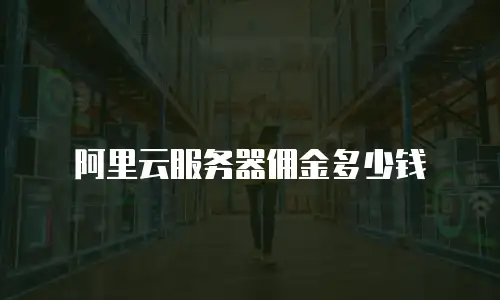 阿里云服务器佣金多少钱