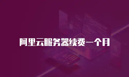 阿里云服务器续费一个月