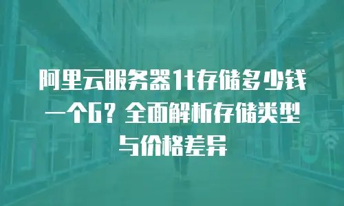 阿里云服务器1t存储多少钱一个G？全面解析存储类型与价格差异