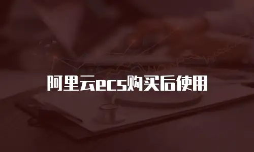 阿里云ecs购买后使用