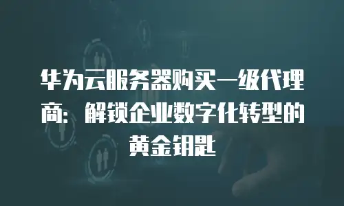 华为云服务器购买一级代理商：解锁企业数字化转型的黄金钥匙