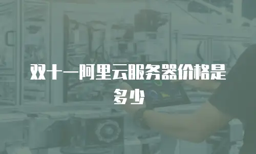 双十一阿里云服务器价格是多少