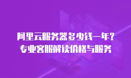 阿里云服务器多少钱一年？专业客服解读价格与服务