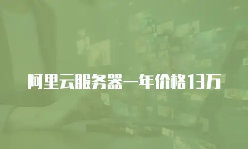 阿里云服务器一年价格13万