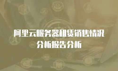 阿里云服务器租赁销售情况分析报告分析