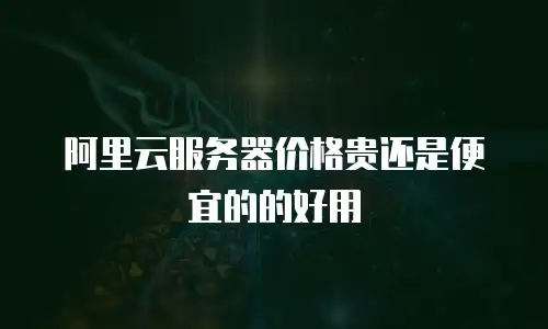 阿里云服务器价格贵还是便宜的的好用
