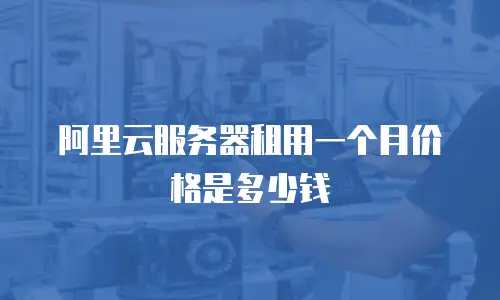 阿里云服务器租用一个月价格是多少钱