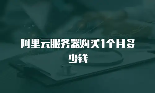 阿里云服务器购买1个月多少钱