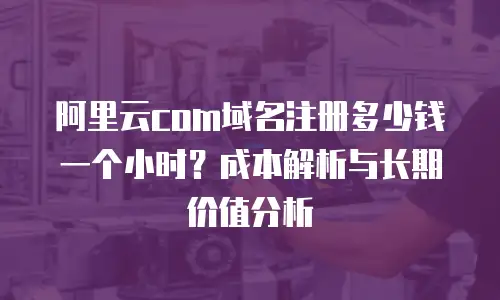 阿里云com域名注册多少钱一个小时？成本解析与长期价值分析
