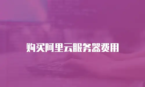 购买阿里云服务器费用