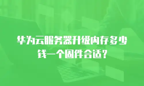 华为云服务器升级内存多少钱一个固件合适？