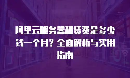 阿里云服务器租赁费是多少钱一个月？全面解析与实用指南