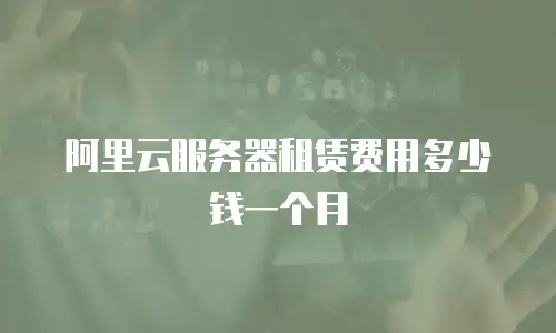 阿里云服务器租赁费用多少钱一个月