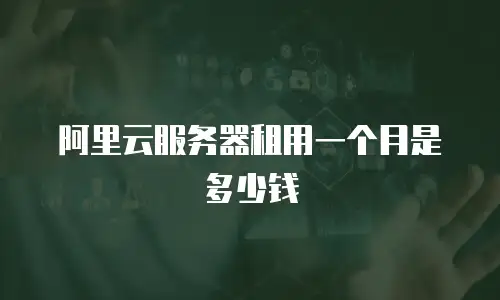 阿里云服务器租用一个月是多少钱
