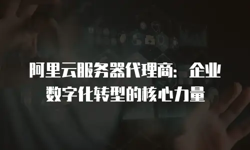 阿里云服务器代理商：企业数字化转型的核心力量