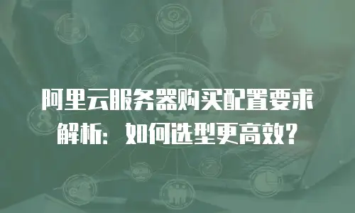 阿里云服务器购买配置要求解析：如何选型更高效？