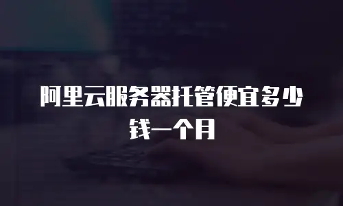 阿里云服务器托管便宜多少钱一个月