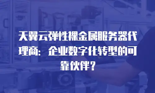 天翼云弹性裸金属服务器代理商：企业数字化转型的可靠伙伴？