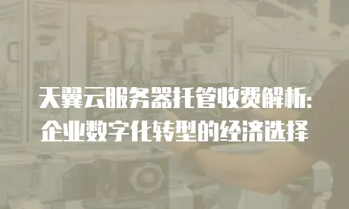 天翼云服务器托管收费解析：企业数字化转型的经济选择
