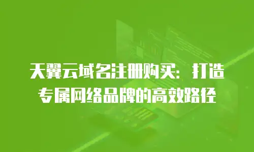 天翼云域名注册购买：打造专属网络品牌的高效路径