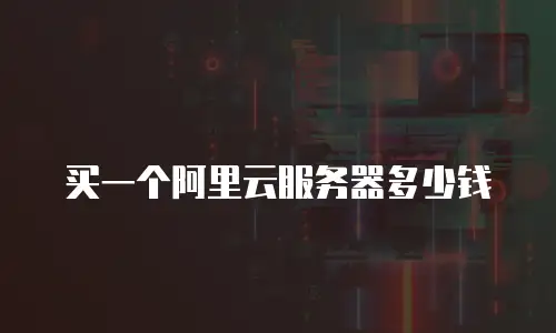 买一个阿里云服务器多少钱