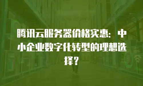 腾讯云服务器价格实惠：中小企业数字化转型的理想选择？