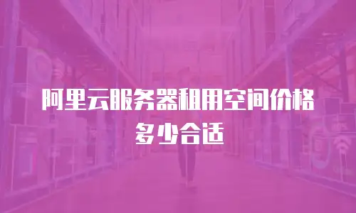 阿里云服务器租用空间价格多少合适
