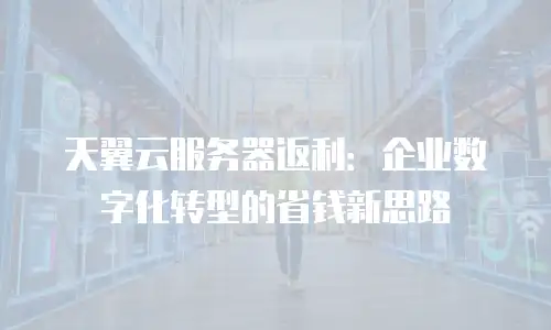 天翼云服务器返利：企业数字化转型的省钱新思路