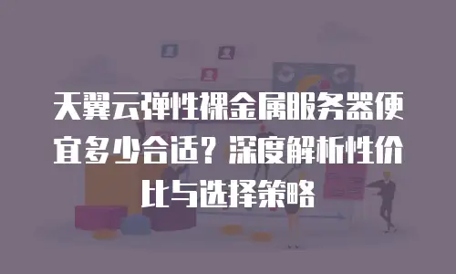 天翼云弹性裸金属服务器便宜多少合适？深度解析性价比与选择策略