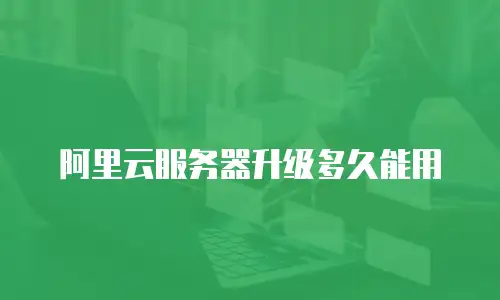 阿里云服务器升级多久能用