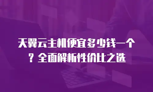天翼云主机便宜多少钱一个？全面解析性价比之选