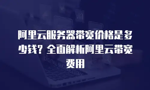 阿里云服务器带宽价格是多少钱？全面解析阿里云带宽费用