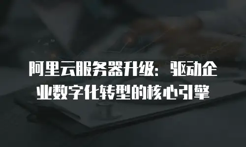 阿里云服务器升级：驱动企业数字化转型的核心引擎